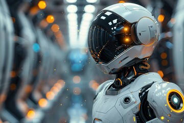 Poster - technology robot science futuristic future cyborg machine concept digital intelligence