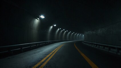 Wall Mural - Completed tunnel stretching into darkness, symbolizing connection.