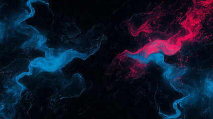 Wall Mural - a black and blue and red swirl of paint