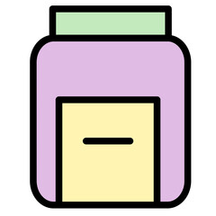 Wall Mural - Baby Food Jar Filled Outline Icon