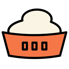 Sticker - Cake Cup Food Filled Outline Icon