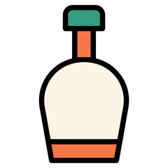 Wall Mural - Drink Food Bottle Filled Outline Icon