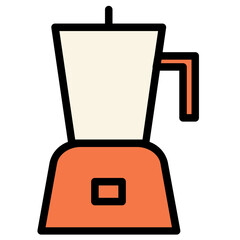 Poster - Food Juice Blender Filled Outline Icon