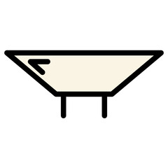 Sticker - Food Plate Bowl Filled Outline Icon