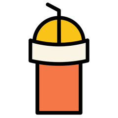 Poster - Bistro Drink Food Filled Outline Icon