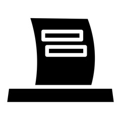 Sticker - Bill Invoice Receipt Glyph Icon