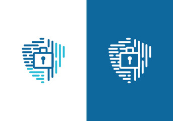 Cyber ​​internet online security logo design vector template. logo design for internet device security, technology security logo