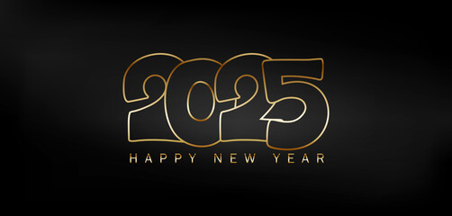 Wall Mural - Happy New Year 2015 Beautiful Gold Text Design