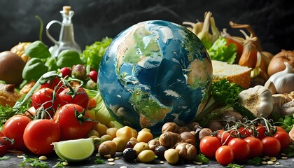 Wall Mural - Culinary Journey Across the Globe: Exploring Diverse Gastronomic Delights