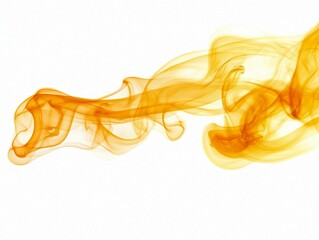 Aufkleber - Soft tendrils of vibrant yellow smoke rise and twirl, merging bold hues into lighter shades, creating a dynamic and ethereal atmosphere full of movement and depth.