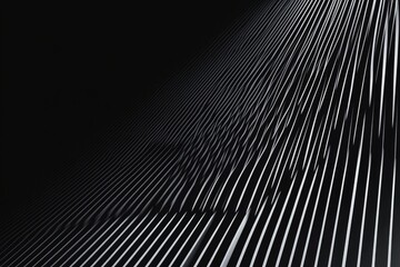 Fototapete - Abstract lines create a dynamic pattern on a dark background, evoking a sense of movement and depth.