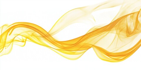 Aufkleber - A vibrant yellow smoke plume swirls upward, forming soft, flowing trails with deep and light tones. Its ethereal movement creates a captivating visual delight against a clean white canvas.