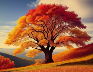 Wall Mural - tree in autumn