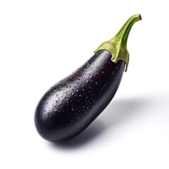 Black eggplant isolated on white 