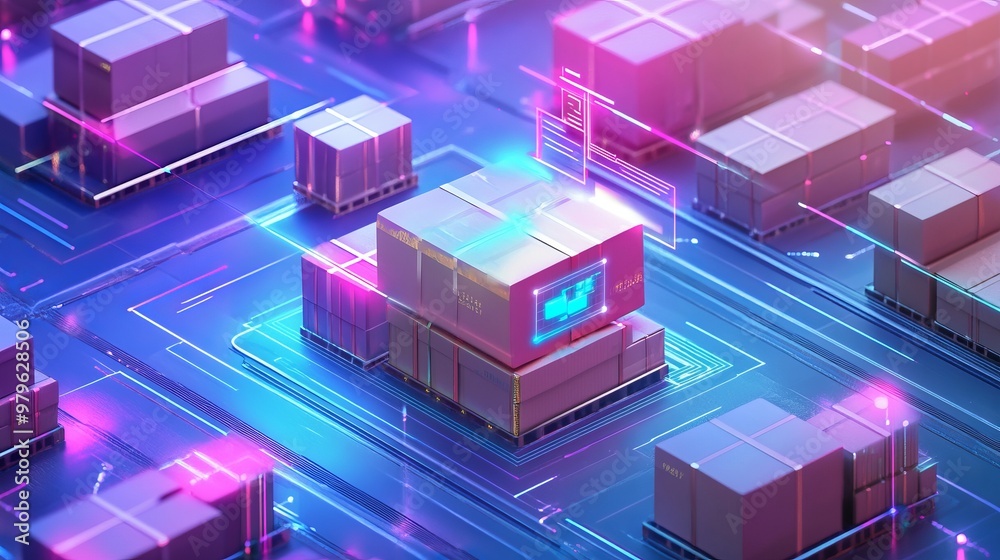 Smart warehouse management system identify package picking and delivery ...