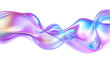 © Papugrat - blue pink purple wave fluid holographic Iridescent 3d render abstract isolated on transparent background cutout
