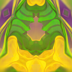 Aufkleber - Symmetrical wave background with trendy gradient. 3d rendering illustration