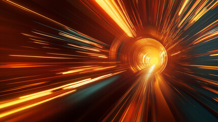 Aufkleber - Abstract light speeding through digital tunnel technology background