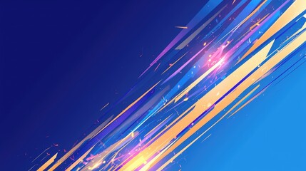 Poster - Vector illustration of an abstract background featuring vibrant colorful lines