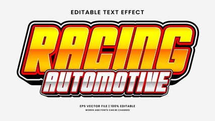 Wall Mural - Racing automotive editable text effect sport template