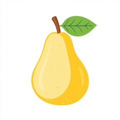 Wall Mural - Vector illustrationof pear fruit and leaf