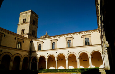 Abbazia benedettina di San Michele Arcangelo e borgo medievale di Montescaglioso, Matera, Basilicata, Italia