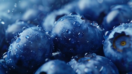 Wall Mural - blueberry berries generative ai