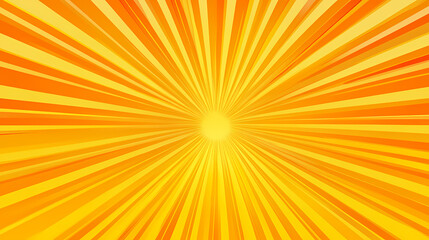 Bright yellow rays background. sunburst rays texture, bright orange and yellow sun ray pattern for comic book poster or summer advertising banner template design. Sunburst. Illustration