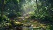 © NASIR - A peaceful stream in a thick forest that conveys the purity and calm of a tropical paradise in nature