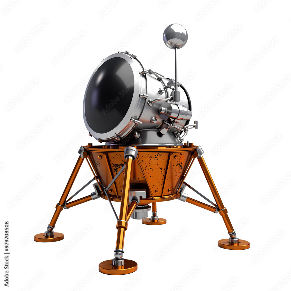 Space Module Legs A 3D model of a landing module, a spacecraft designed to land on the ...