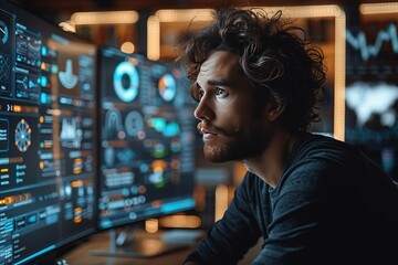 Poster - The man is focused and attentive