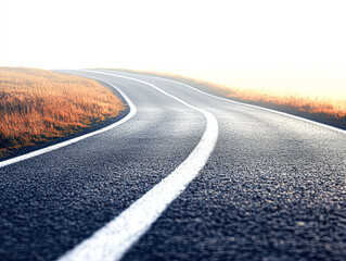 Canvas Print - Long Road to a Bright Future Symbolizing Ambitious Goals and Opportunity