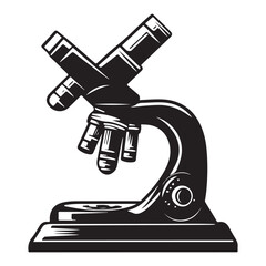 Wall Mural - microscope icon vector design, simple microscope flat icon on isolated white background