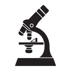 Wall Mural - microscope icon vector design, simple microscope flat icon on isolated white background
