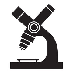 Wall Mural - microscope icon vector design, simple microscope flat icon on isolated white background