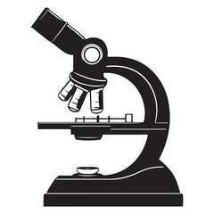 Wall Mural - microscope icon vector design, simple microscope flat icon on isolated white background