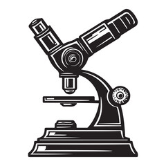 Wall Mural - microscope icon vector design, simple microscope flat icon on isolated white background