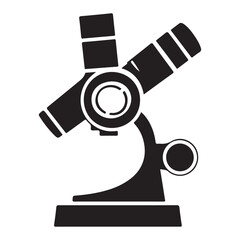 Wall Mural - microscope icon vector design, simple microscope flat icon on isolated white background