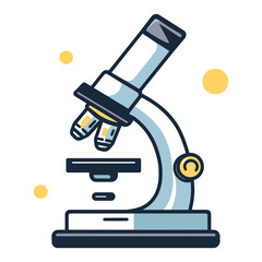 Wall Mural - microscope icon vector design, simple microscope flat icon on isolated white background