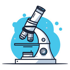 Wall Mural - microscope icon vector design, simple microscope flat icon on isolated white background