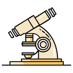 Wall Mural - microscope icon vector design, simple microscope flat icon on isolated white background