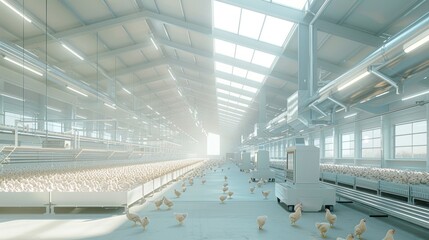 Poster - Modern Chicken Farm - Automation in Agriculture