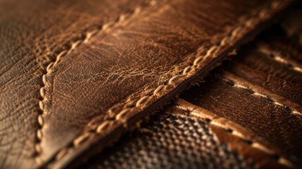 Closeup of Brown Leather