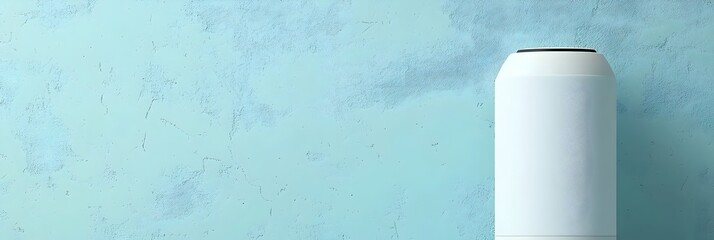 Poster - Blank Screened Modern Smartphone Centered on Gray Background