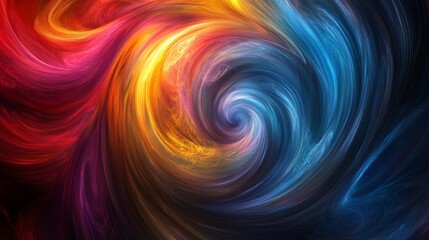 Poster - an abstract background featuring swirling colors and shapes, symbolizing the fluid and dynamic natur