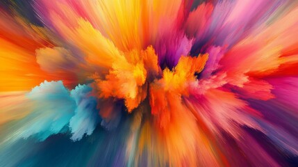 Poster - An abstract background with a burst of colors and dynamic shapes, capturing a vibrant and energetic essence, ideal for adding excitement to visual content.