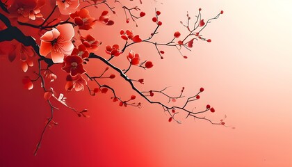 Wall Mural - Vibrant Red Gradient Background Displaying Rich Tones and Depth