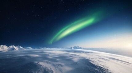 antarctic atmosphere, southern polar lights, aurora display.