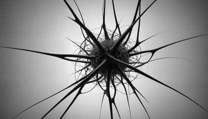  Black and White Neural Network representation, artificial intelligence