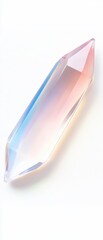 Wall Mural - A crystal shaped like a pyramid with a pink, orange and blue hue